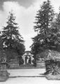 Widok na dziedziniec z puttami i dwoma sfinksami - zdjcie z 1937 roku
